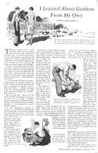 Better Homes & Gardens February 1929 Magazine Article: I Learned About Gardens From My Own