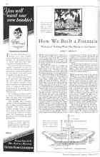 Better Homes & Gardens March 1929 Magazine Article: How We Built a Fountain
