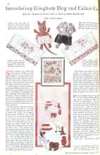 Better Homes & Gardens April 1929 Magazine Article: Introducing Gingham Dog and Calico Cat