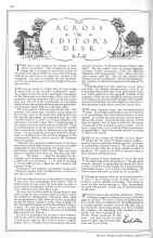 Better Homes & Gardens April 1929 Magazine Article: ACROSS The EDITOR'S DESK