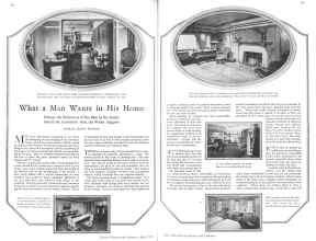 Better Homes & Gardens April 1929 Magazine Article: What a Man Wants in His Home