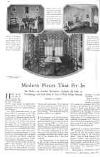 Better Homes & Gardens May 1929 Magazine Article: Modern Pieces That Fit In