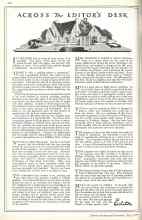 Better Homes & Gardens May 1929 Magazine Article: ACROSS The EDITOR'S DESK