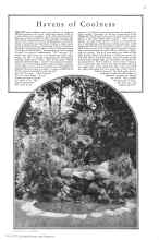 Better Homes & Gardens July 1929 Magazine Article: Havens of Coolness