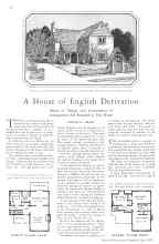 Better Homes & Gardens July 1929 Magazine Article: A House of English Derivation