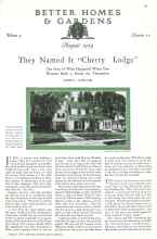 Better Homes & Gardens August 1929 Magazine Article: They Named It 