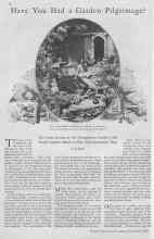 Better Homes & Gardens September 1929 Magazine Article: Have You Had a Garden Pilgrimage?