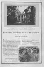 Better Homes & Gardens September 1929 Magazine Article: Louisiana Gardens With Little Effort