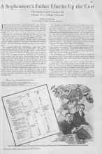 Better Homes & Gardens September 1929 Magazine Article: A Sophomore's Father Checks Up the Cost