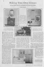 Better Homes & Gardens September 1929 Magazine Article: Making Your Own Climate