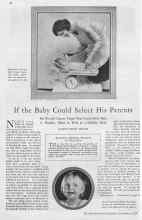 Better Homes & Gardens September 1929 Magazine Article: If the Baby Could Select His Parents