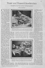 Better Homes & Gardens September 1929 Magazine Article: Toast and Toasted Sandwiches