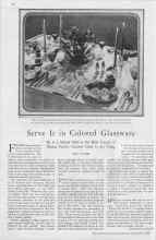 Better Homes & Gardens September 1929 Magazine Article: Serve It in Colored Glassware