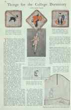 Better Homes & Gardens September 1929 Magazine Article: Things for the College Dormitory