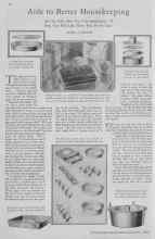 Better Homes & Gardens September 1929 Magazine Article: Aids to Better Housekeeping