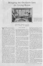 Better Homes & Gardens September 1929 Magazine Article: Bringing the Outdoors Into the Living-Room