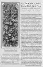 Better Homes & Gardens September 1929 Magazine Article: We Win the Annual Battle With Jack Frost