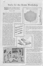 Better Homes & Gardens September 1929 Magazine Article: Tools for the Home Workshop