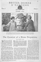 Better Homes & Gardens October 1929 Magazine Article: The Creation of a Home Proportion