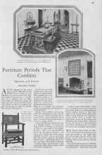 Better Homes & Gardens October 1929 Magazine Article: Furniture Periods That Combine