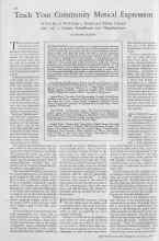 Better Homes & Gardens October 1929 Magazine Article: Teach Your Community Musical Expression