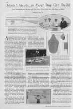 Better Homes & Gardens October 1929 Magazine Article: Model Airplanes Your Boy Can Build
