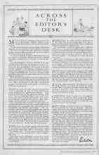 Better Homes & Gardens October 1929 Magazine Article: ACROSS THE EDITOR'S DESK