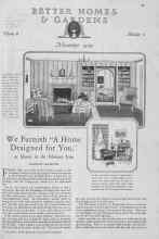 Better Homes & Gardens November 1929 Magazine Article: We Furnish 