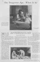 Better Homes & Gardens November 1929 Magazine Article: The Dangerous Age. When Is It?