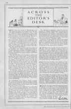 Better Homes & Gardens November 1929 Magazine Article: ACROSS THE EDITOR'S DESK
