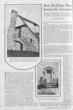 Better Homes & Gardens December 1929 Magazine Article: Iron Railings That Intensify Interest