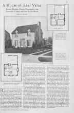 Better Homes & Gardens December 1929 Magazine Article: A House of Real Value