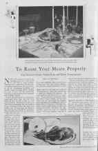 Better Homes & Gardens December 1929 Magazine Article: To Roast Your Meats Properly