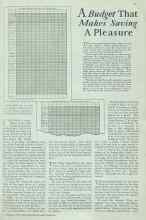 Better Homes & Gardens January 1930 Magazine Article: A Budget That Makes Saving A Pleasure