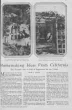 Better Homes & Gardens January 1930 Magazine Article: Homemaking Ideas From California