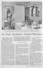Better Homes & Gardens January 1930 Magazine Article: Are Your Husband's Friends Welcome?