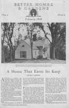 Better Homes & Gardens February 1930 Magazine Article: A House That Earns Its Keep