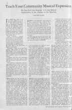 Better Homes & Gardens February 1930 Magazine Article: Teach Your Community Musical Expression