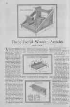 Better Homes & Gardens February 1930 Magazine Article: Three Useful Wooden Articles