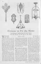Better Homes & Gardens March 1930 Magazine Article: Fixtures to Fit the Home