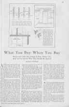 Better Homes & Gardens March 1930 Magazine Article: What You Buy When You Buy