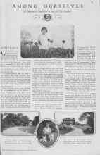 Better Homes & Gardens March 1930 Magazine Article: AMONG OURSELVE