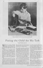 Better Homes & Gardens March 1930 Magazine Article: Fitting the Child for His Task