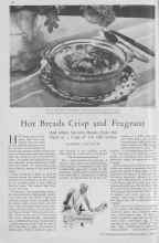 Better Homes & Gardens March 1930 Magazine Article: Hot Breads Crisp and Fragrant