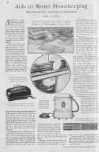Better Homes & Gardens March 1930 Magazine Article: Aids to Better Housekeeping