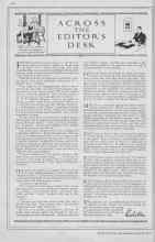 Better Homes & Gardens March 1930 Magazine Article: ACROSS THE EDITOR'S DESK