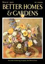 Better Homes & Gardens March 1930 Magazine Cover