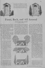 Better Homes & Gardens April 1930 Magazine Article: Front, Back, and All Around