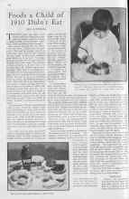 Better Homes & Gardens April 1930 Magazine Article: Foods a Child of 1910 Didn't Eat