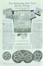 Better Homes & Gardens April 1930 Magazine Article: The Bathroom Gets New Spring Things